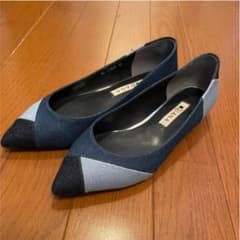 ダイアナ　パッチワークデニム　パンプス　フラットパンプスのサムネイル