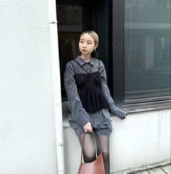 美品✨️ AMERI STRIPE SHIRT ROMPERS ブラック サイズ1 - メルカリ
