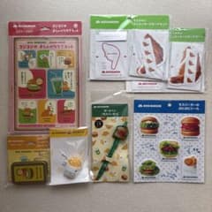 モスバーガー　ぷにぷにシール、カードセット、ポテみくじ、ボールペンのサムネイル