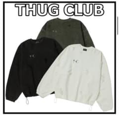 THUG CLUB ダメージ加工スウェット - メルカリ