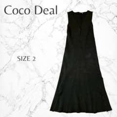 ココディール シンプル 美シルエット きれいめ ノースリーブロングワンピース M