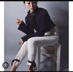 【新品】sheller シェリエ リボン付きパンツ　完売品 Мサイズ　ホワイト