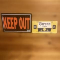 KEEP OUT & Corona ビールブリキサインプレートのサムネイル