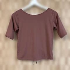 Chacottチャコットヨガウェア バランスギャザー2way5分袖Tシャツ