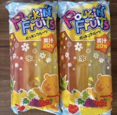 포킨 아이스 과즙 20 % 8 개 입 2 봉지 포킨 과일 여름 아이스 막대 주스