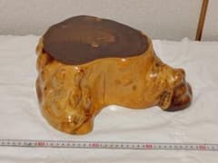 銘木 切り株 置物 花台 飾り台　瘤　クリア塗装品のサムネイル