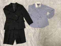 130 cmフォーマルスーツとストライプシャツセットのサムネイル