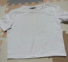 ZARA クロップド丈 半袖Tシャツ ホワイト Sのサムネイル