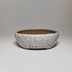 高雄香葉 白釉切脚楕円鉢 - メルカリ