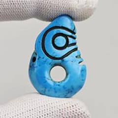 レア 古石器 玉器 緑松石 手彫 紅山文化 玉豚龍 根付 祭礼器 - メルカリ