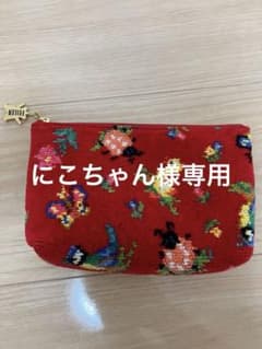 FEILER フェイラー ポーチ 赤 てんとう虫 花柄のサムネイル