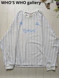 WHO'S WHO gallery】ゲームシャツ ロンT ストライプ 白 - メルカリ