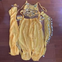 女の子ジャスミン風コスプレ黄色フリーサイズのサムネイル