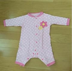 ロンパース 50〜60(ドット花柄)のサムネイル