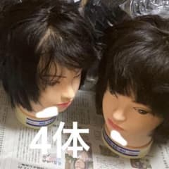 美容師 国家試験用 カット ウィッグ 4体 美容師国家試験練習用ウィッグ規定の長さにカット済みカラー履歴なし