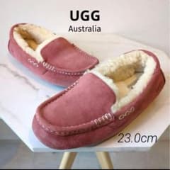美品❤️希少 UGG アグ スリッポン ピンク モカシン23.0cm ファー