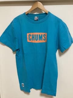 チャムス　Tシャツ　XL  エメラルドブルー×オレンジのサムネイル