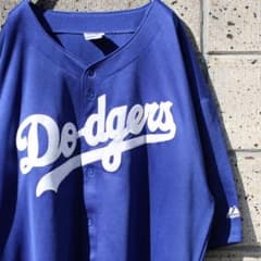 Majestic 00s ロサンゼルス ドジャース XXL 古着ゲームシャツ