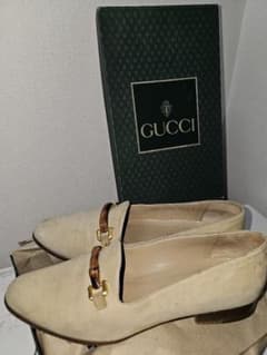 GUCCI グッチ バンブー スエード ローファー ベージュ 24.5cmのサムネイル