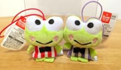 サンリオ けろけろけろっぴ カラフルストライプマスコット レッド＆パープル