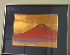 宮越鳳鳴作 赤富士 加賀金箔七宝工芸彫 元箱付き - メルカリ