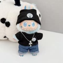 【新品未開封4点セット】ラブブ　labubu ブラック クロムハーツ ぬい服 黒のサムネイル