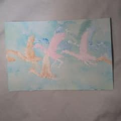 白鳥 オリジナルイラストデザイン 手描きアートのサムネイル