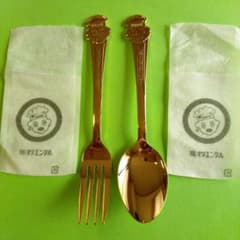 【非売品】オリエンタルカレー 24KGP ゴールド スプーン＆フォークのサムネイル