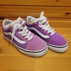 訳あり色焼け VANS Old Skool 17.5cm　パープル スニーカーのサムネイル