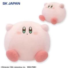 星のカービィ　　羊毛フェルト風超BIGぬいぐるみ　まんぷく座り