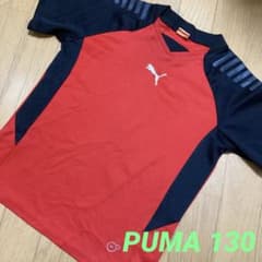 Puma 赤/黒 Vネック プラクティスシャツ 130のサムネイル