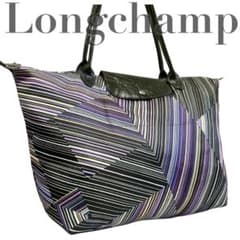 極美品 Longchamp 限定モデル プリアージュ 大型トートバッグ 幾何学 極美品 Longchamp 限定モデル プリアージュ 大型トートバッグ 幾何学