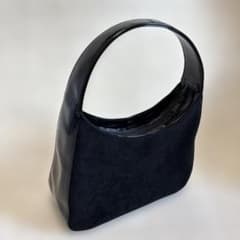 CASTELBAJAC カステルバジャック ハンドバッグ スエード×エナメル 黒のサムネイル