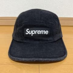 ほぼ未使用 Supreme Denim Camp Cap ブラック 25ss - メルカリ