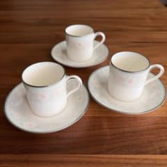 3客セット【Noritake】ノリタケ デミタスカップ＆ソーサーのサムネイル