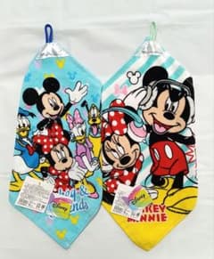 【タグ付き・新品】Disney ディズニー 名前タグ・ループ付きタオル ２枚のサムネイル