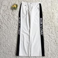 極美品 25年♡マークアンドロナ ゴルフパンツ サイドロゴライン スカル 40 極美品 25年♡マークアンドロナ ゴルフパンツ サイドロゴライン スカル