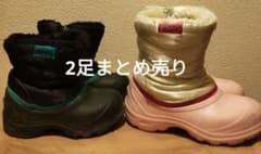 IGNIOキッズウィンターブーツ 撥水ファー付 防寒 黒16cm/ピンク19cmのサムネイル