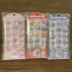 サンリオキャラクターズ　カプセルポップシール　スパンコールパーティー　７枚セットのサムネイル