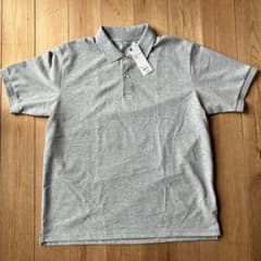新品未使用品タグ付きGU メンズ半袖ドライポロシャツ XL グレーのサムネイル