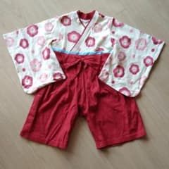 値下げ！↓↓　袴　ロンパース　90　着物　ひなまつりのサムネイル