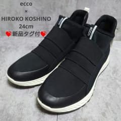新品タグ付 ecco×ヒロココシノ スリッポンスニーカー 24cm 黒 新品タグ付 ecco×ヒロココシノ スリッポンスニーカー 24cm 黒 - メルカリ