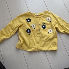 la poche biscuit 花柄刺繍 カーディガン 100のサムネイル