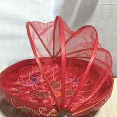 エスニック 茅つきカゴ大小2個セット  未使用のサムネイル