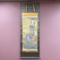 美品 掛け軸 狩野芳崖筆「悲母観音」重要文化財 限定品 印刷 仏教美術