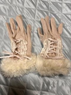 LIZ LISA ファー付き ピンク ロンググローブ - メルカリ