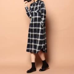 チェックシャツ ロング ワンピースのサムネイル
