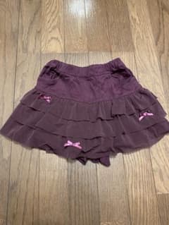 未使用 BeBe べべ スカート キュロット チュール リボン 110 100のサムネイル