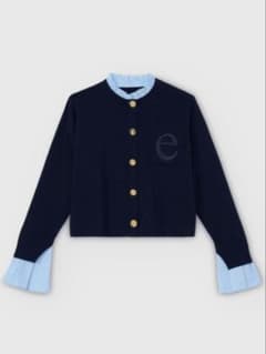 EIMY ISTOIRE ニットジャケット ネイビー - メルカリ