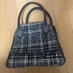 INDIVI ツイード ハンドバッグ ブラックのサムネイル